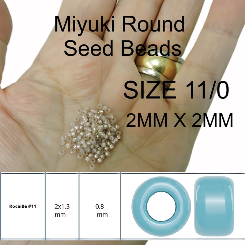Miyuki Maroon Red Opaque Miyuki Japanese round rocailles glass seed beads 11/0 Approximately 24 gram 5 inch tube - Image 3